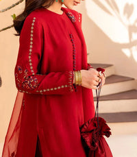 Grace S465-Embroidered 3pc lawn dress with Embroiderd organza dupatta.