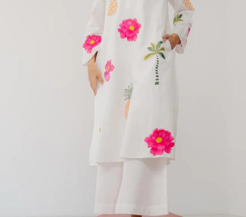 Grace S724-Embroidered 2pc lawn dress