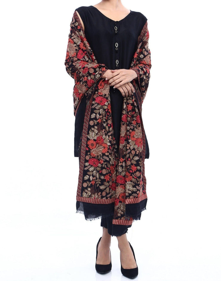 Grace 11 - Formal Heavy Embroidered Karandi Lawn shawl - gracestore.pk