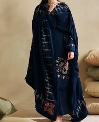 Grace W525- Embroidered 3pc marina dress with Embroidered marina Shawl.