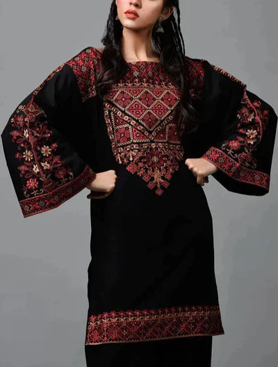 Grace W497-Embroidered 2pc khaddar dress