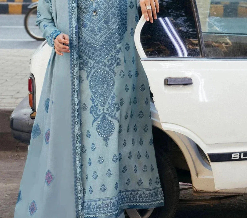 Grace S766-Embroidered 3pc lawn dress with Embroidered Chiffon dupatta.