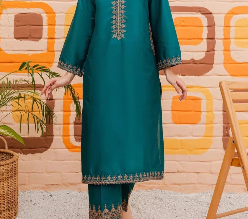 Grace S474-Embroidered 2pc lawn dress