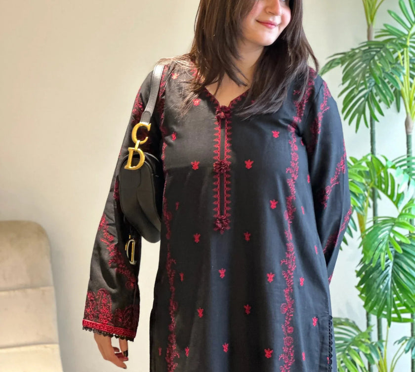 Grace W535-Embroidered 2Pc khaddar Dress.