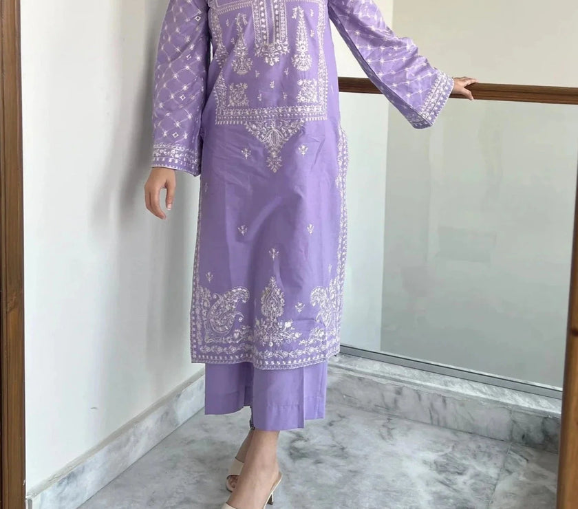 Grace S733 -Embroidered 2pc lawn dress