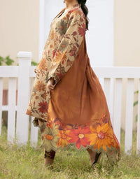 Grace S576-Printed 3pc Lawn dress with Printed lawn dupatta.