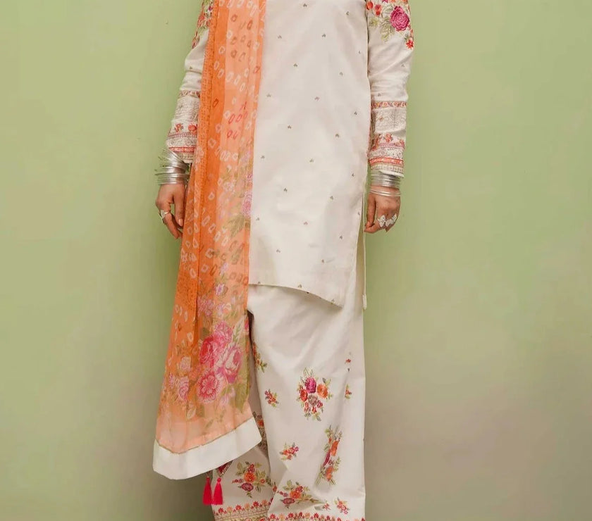 Grace S728-Embroidered 2pc Lawn dress.