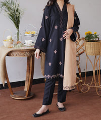 Grace W128 -Embroidered 3pc marina dress with embroidered marina dupatta