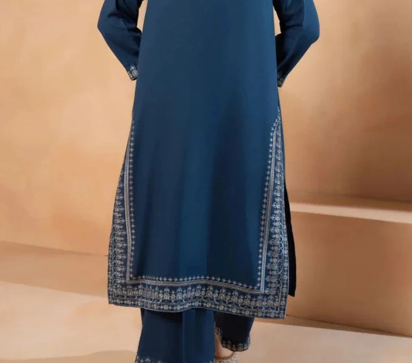 Grace W446-Embroidered 2pc khaddar dress