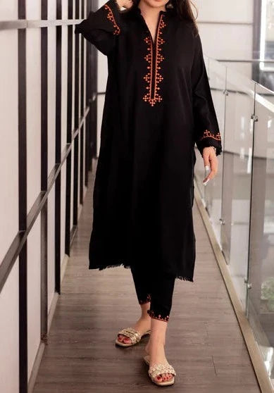 Grace W318-Embroidered 2pc khaddar dress