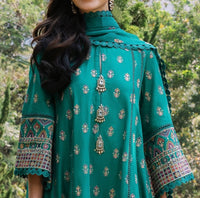 Grace S640-Embroidered 3pc lawn dress with Embroidered organza dupatta.