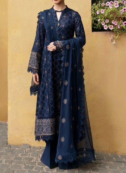 Grace S626-Embroidered 3pc lawn dress with Embroidered chiffon dupatta.