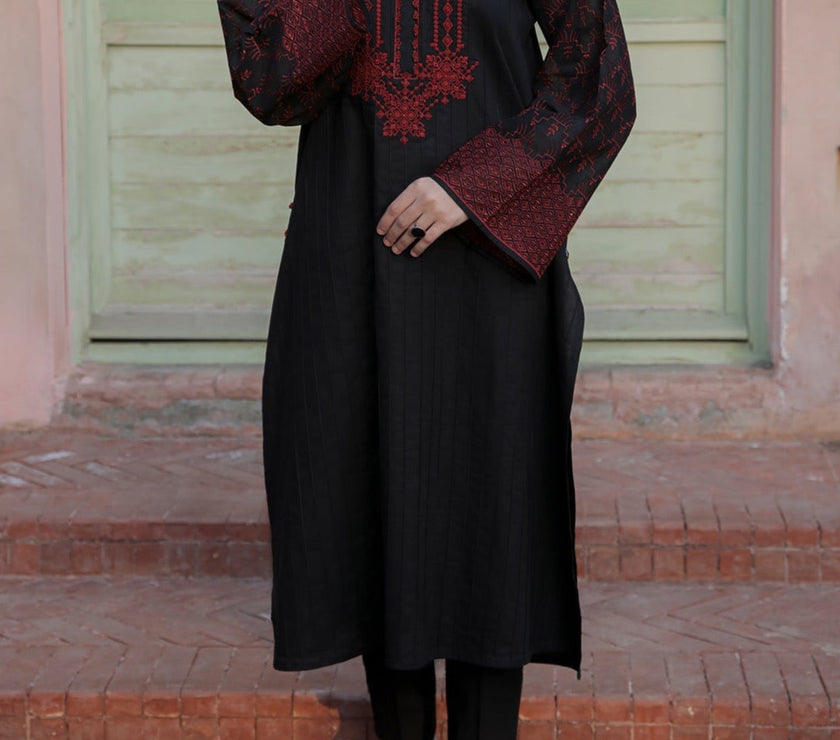 Grace W438-Embroidered 2pc khaddar dress