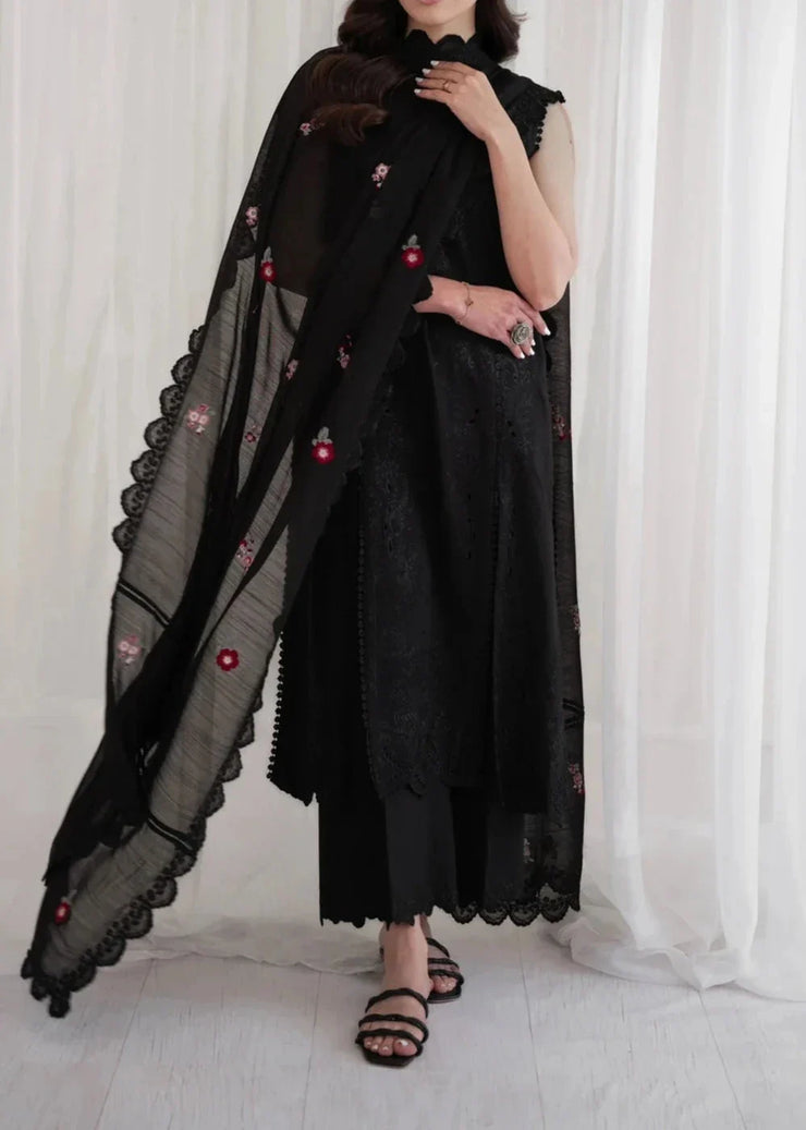 Grace S771-Embroidered 3pc lawn dress with Dyed chiffon dupatta.