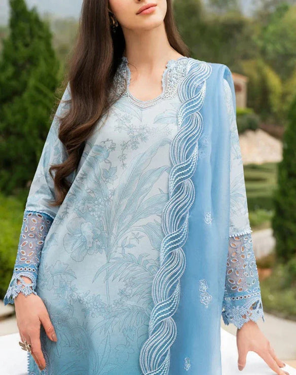 Grace S737-Digital Printed 3pc Lawn dress with Embroidered Organza dupatta.