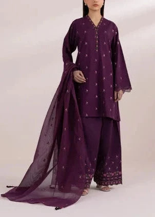 Grace S781-Embroidered 3pc lawn dress with Embroidered chiffon dupatta.