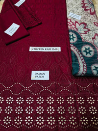 Grace S652-Embroidered 3PC Chickan Lawn with Printed munar dupatta.