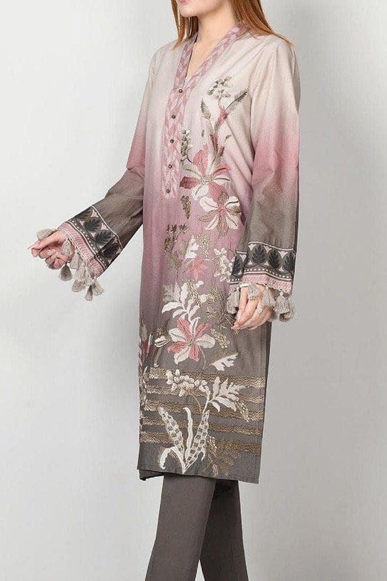 Grace S11- Embroidered 3pc lawn dress with printed chiffon dupatta.