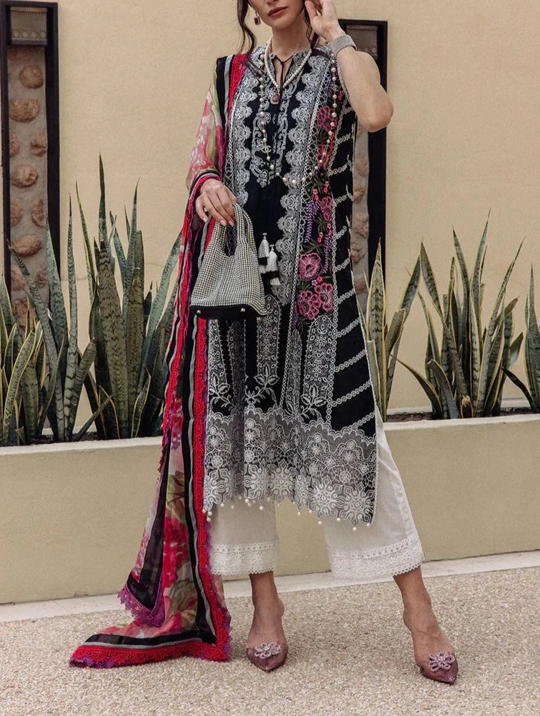 Grace S669-Embroidered 3PC Lawn with Digital Printed silk dupatta.