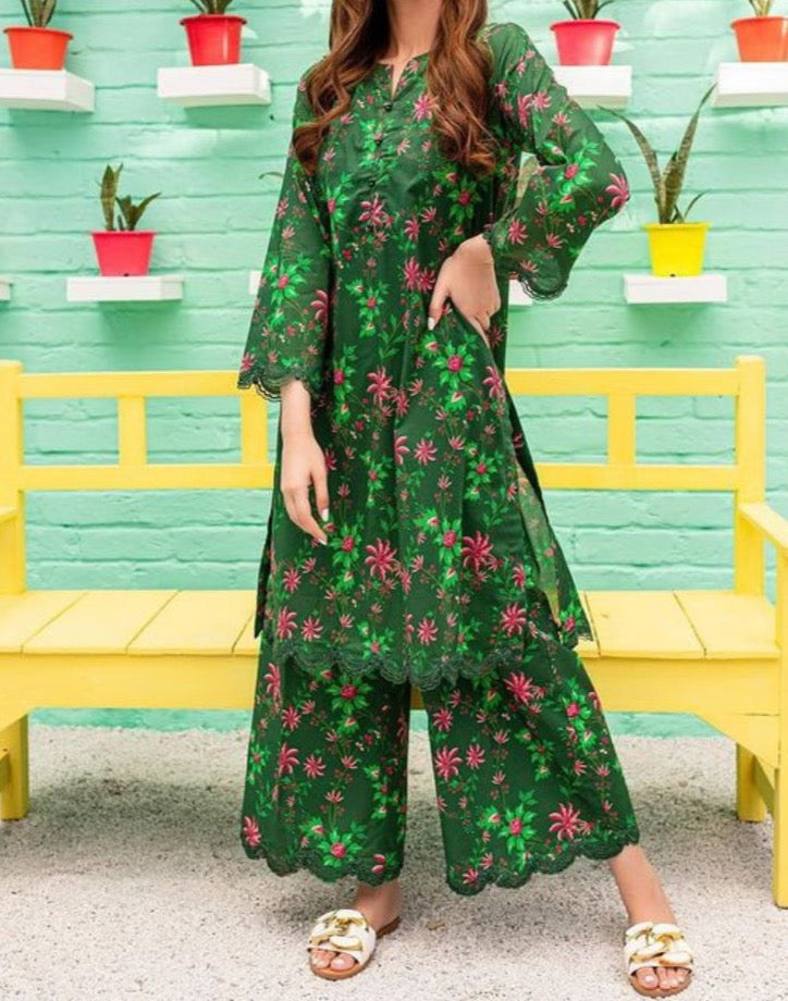 Grace S329 - Printed 2pc lawn dress