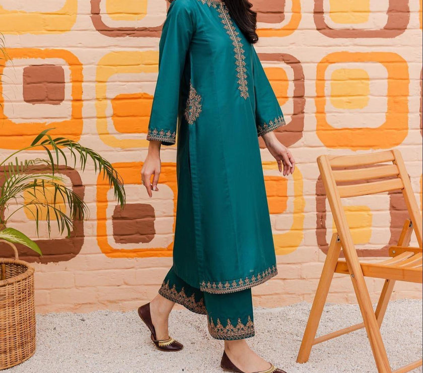 Grace S474-Embroidered 2pc lawn dress