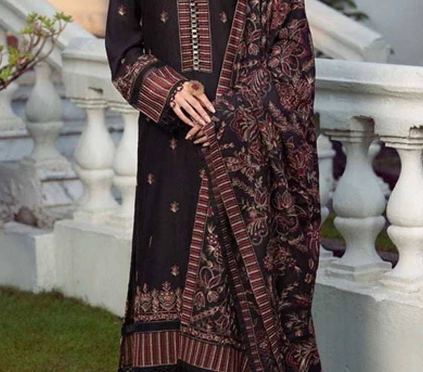 Grace W150 -Embroidered 3pc marina dress with Embroidered marina shawl.