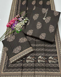 Grace W223-Printed 3pc khaddar dress With Printed khaddar shwal.