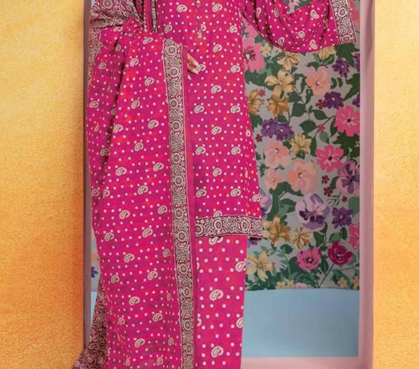 Grace W226-Printed 3pc khaddar dress With Printed khaddar shwal.