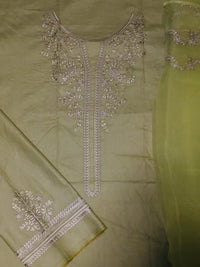 Grace S415 -Embroidered 3pc lawn dress with organza dupatta