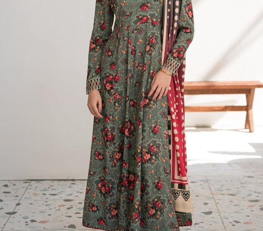 Grace S581-Printed 3pc Lawn dress with Printed lawn dupatta.