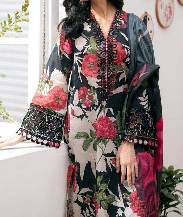 Grace S578-Printed 3pc Lawn dress with Printed lawn dupatta.