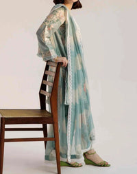 Grace S683-Embroidered 3PC Lawn dress with printed chiffon dupatta.