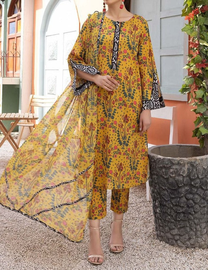 Grace S699-Digital Printed 3pc printed lawn dress with Digital Printed lawn dupatta.