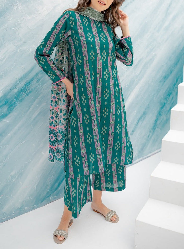 Grace S721-Digital printed 3pc lawn dress with Digital printed munar dupatta.