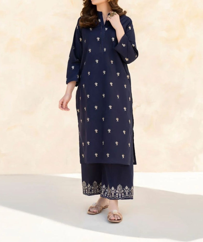 Grace S739-Embroidered 2pc lawn dress