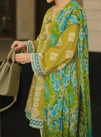 Grace S754-Embroidered 3pc lawn dress with Embroidered Munar dupatta.