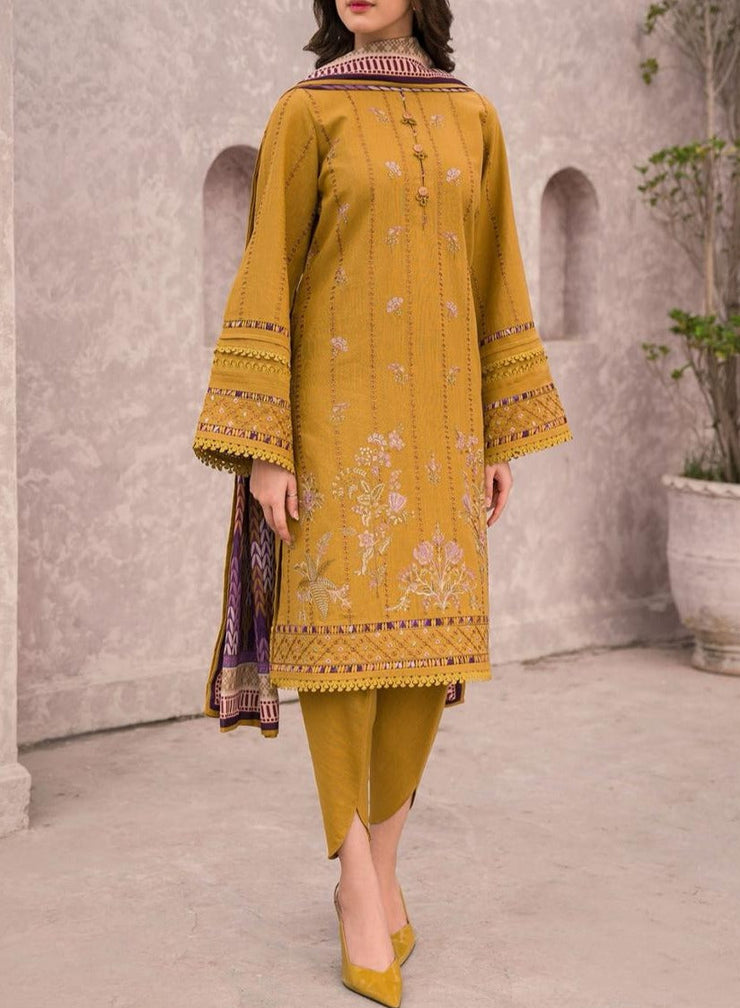 Grace S664-Embroidered 3PC Lawn with Printed munar dupatta.