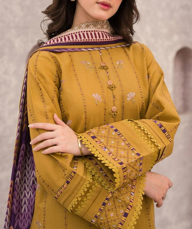 Grace S664-Embroidered 3PC Lawn with Printed munar dupatta.