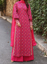 Grace S431 -Embroidered 3pc lawn dress with embroidered chiffon dupatta