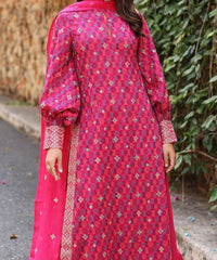 Grace S431 -Embroidered 3pc lawn dress with embroidered chiffon dupatta