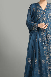 Grace S641-Embroidered 3pc lawn dress with Embroidered chiffon dupatta.