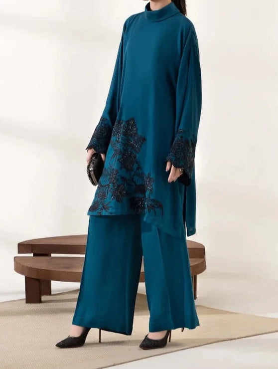 Grace W413-Embroidered 2pc karandi dress.