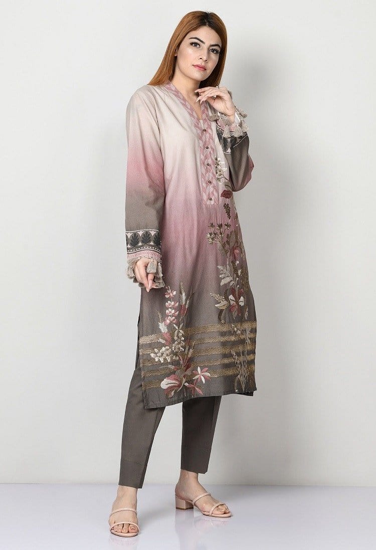 Grace S11- Embroidered 3pc lawn dress with printed chiffon dupatta.