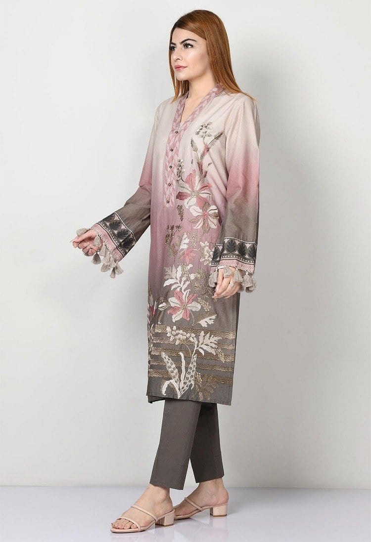 Grace S11- Embroidered 3pc lawn dress with printed chiffon dupatta.