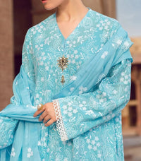 Grace S723-Embroidered 3pc lawn dress with Embroidered chiffon dupatta.